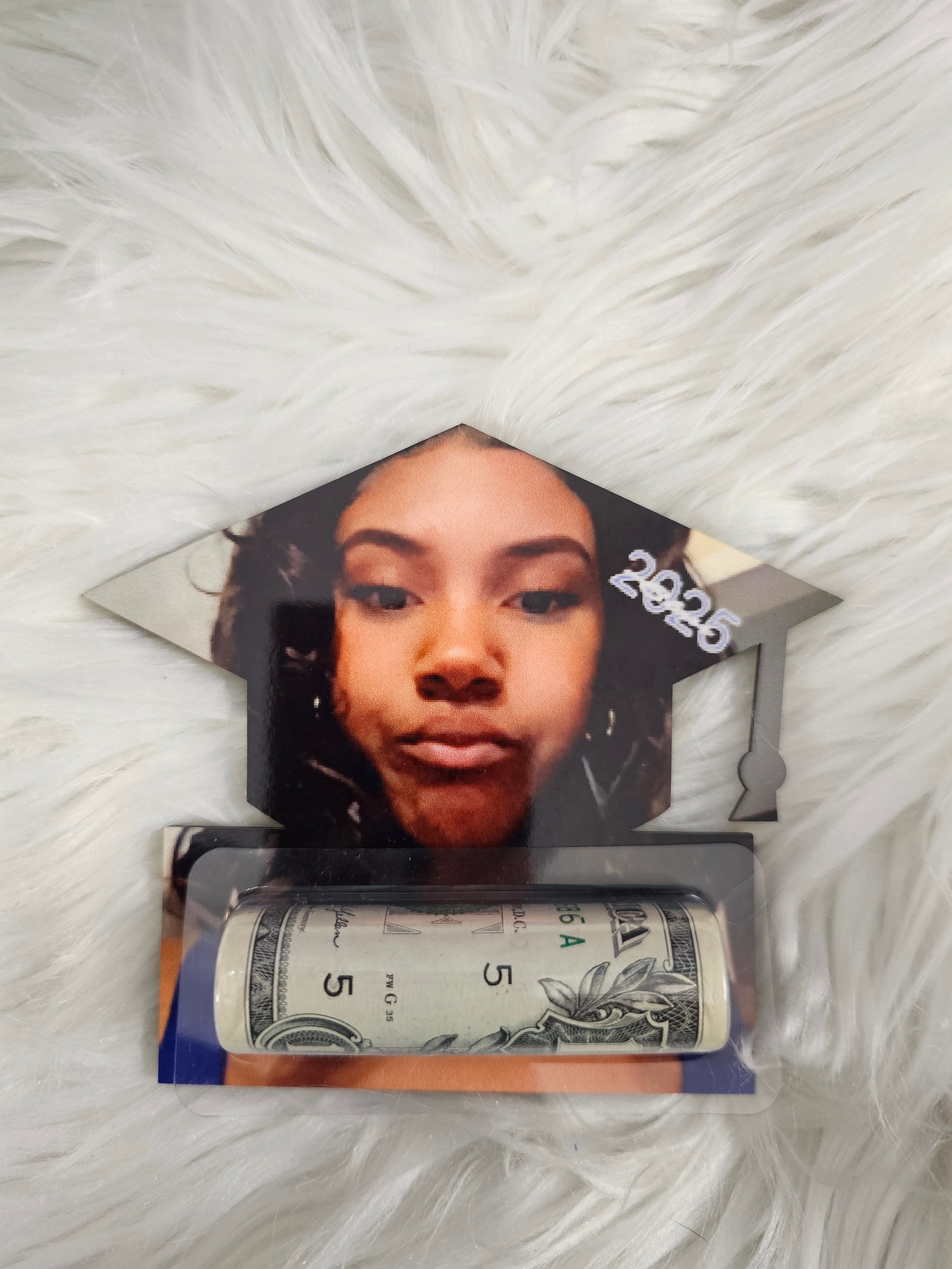 Custom Graduation Money Holder Card – Personalized Grad Gift with Name, Year & Photo – Class of 2025 Keepsake