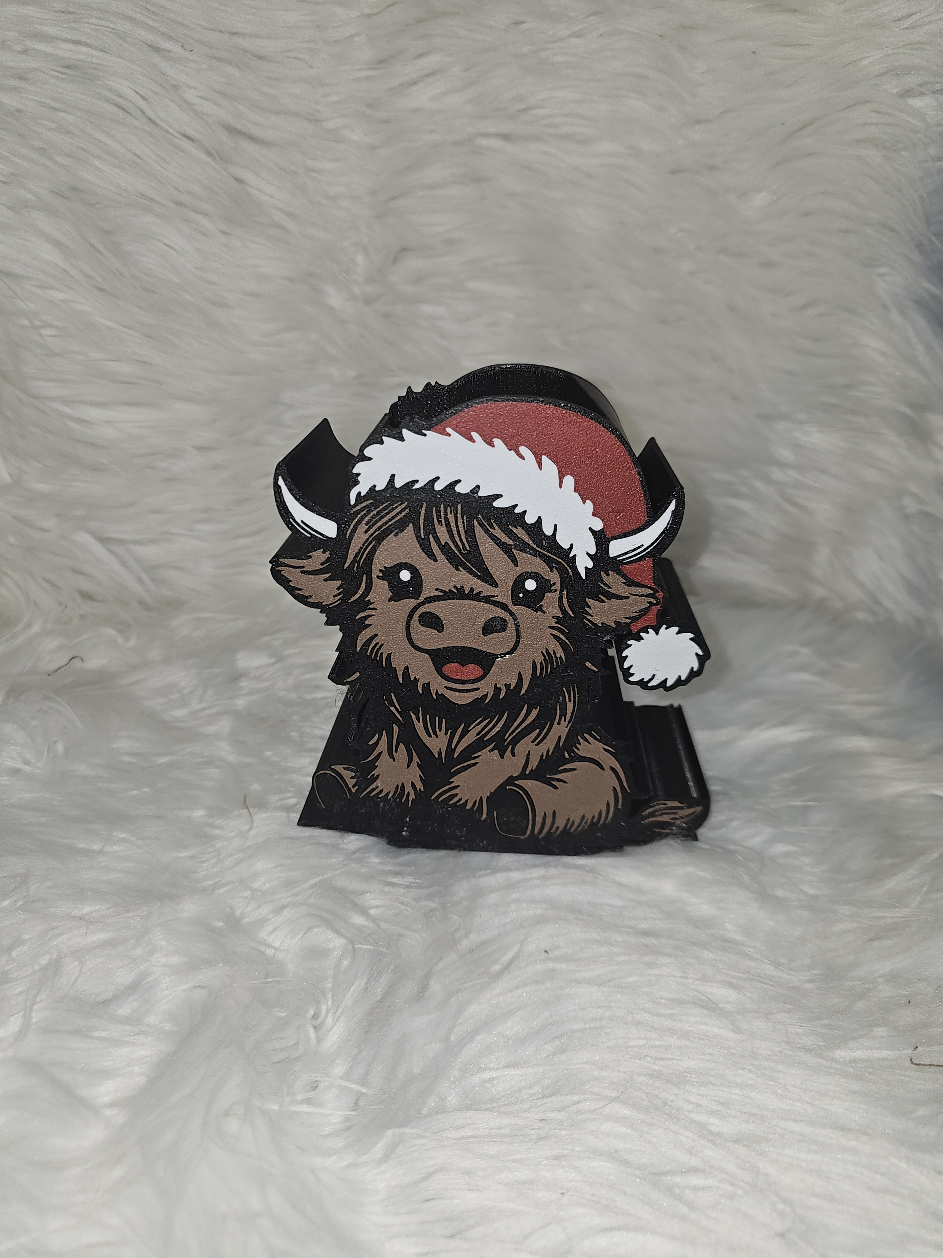 Highland Cow Christmas Soap Dispenser Holder (Fits Bath & Body Works Foaming Bottles) – Soap Not Included