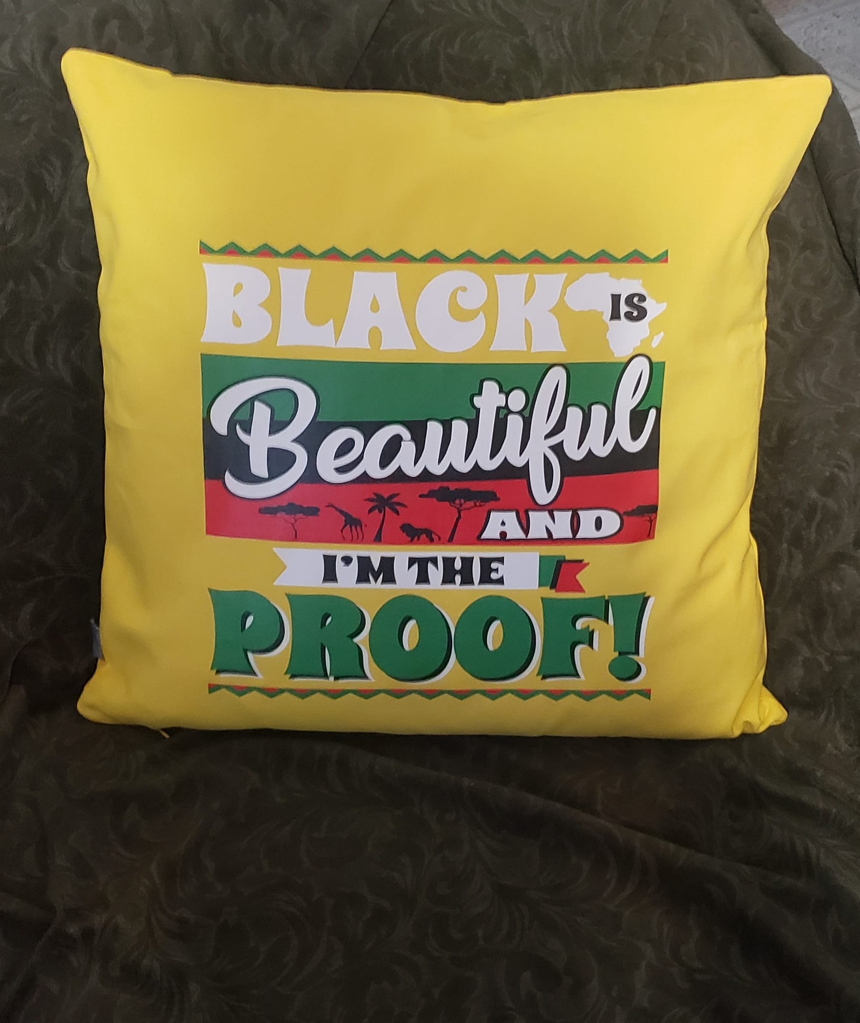 Black Beautiful n Proof Pillow